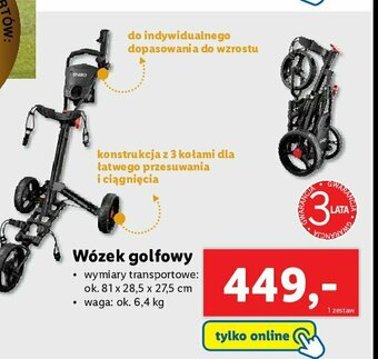 Lidl Wózek golfowy 81 x 28.5 x 27.5 cm 1 SZT oferta