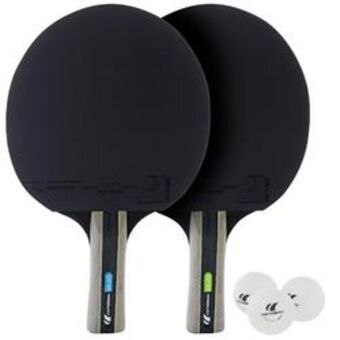 Decathlon Zestaw do tenisa stołowego duo free 2 rakietki i 3 piłki oferta
