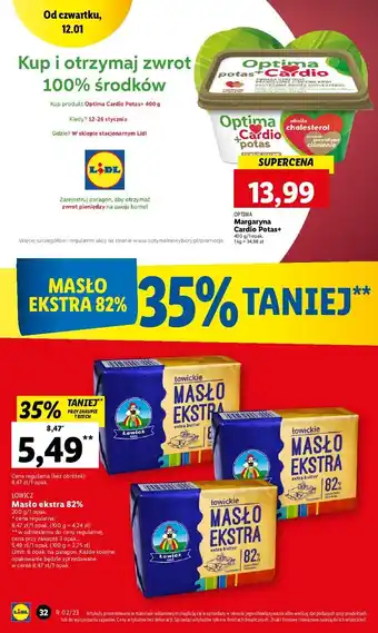 Lidl Margaryna optima cardio potas oferta