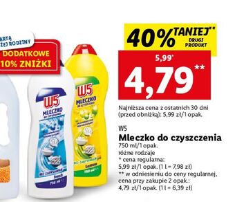 Lidl Mleczko do czyszczenia fresh w5 oferta
