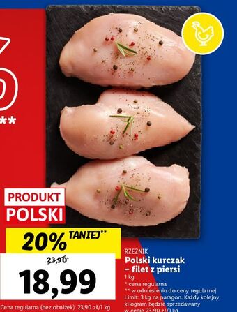 Lidl Filet z piersi kurczaka rzeźnik codzienna dostawa oferta