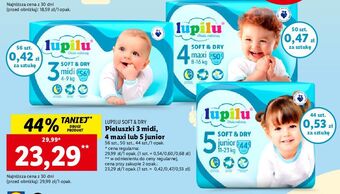 Lidl Pieluszki  midi 3 lupilu soft & dry oferta