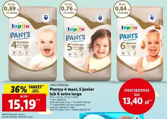 Lidl Pieluchy maxi 4 lupilu premium comfort oferta