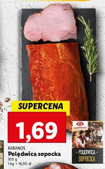 Lidl Polędwica sopocka kabanos oferta