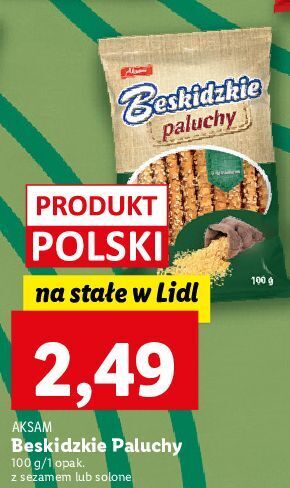 Lidl Paluchy z sezamem aksam beskidzkie oferta