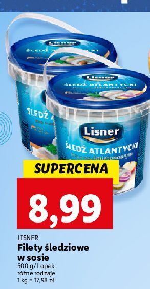 Lidl Śledź atlantycki w sosie śmietankowym lisner oferta