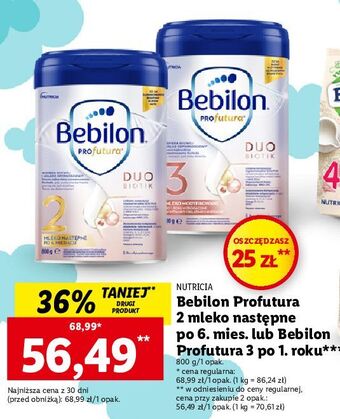 Lidl Mleko 3 bebilon profutura duo biotik oferta