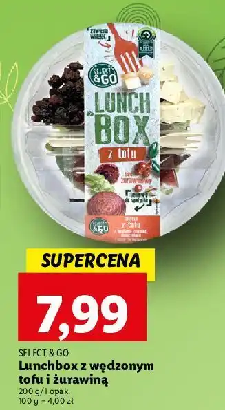 Lidl Lunchbox z wędzonym tofu i żurawiną select & go oferta