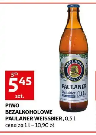 Auchan Piwo paulaner weissber-zitrone alcohol free oferta