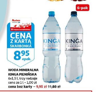 Auchan Woda gazowana kinga pienińska oferta