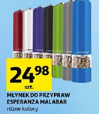 Auchan Młynek elektryczny malabara czarny esperanza oferta