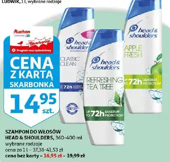 Auchan Szampon do włosów apple fresh head&shoulders oferta