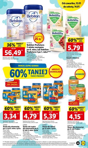 Lidl Obiadek krem z jasnych warzyw kurczakiem gerber oferta