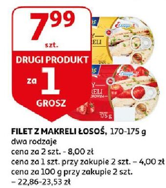 Auchan Filety z makreli w oleju łosoś ustka oferta
