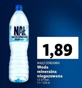 Lidl Woda niegazowana nałęczowianka oferta