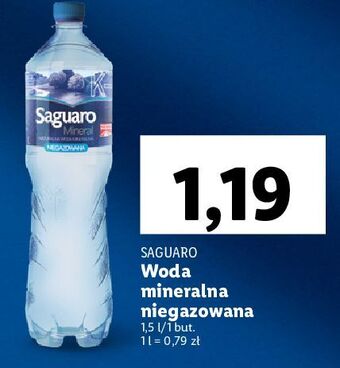 Lidl Woda niegazowana saguaro oferta