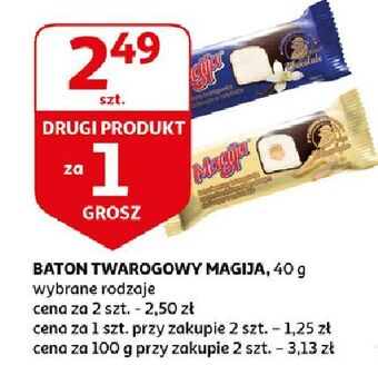 Auchan Batonik z masy twarogowej o smaku waniliowym magija oferta