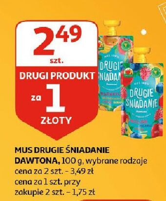 Auchan Mus marakuja-brzoskwinia-banan drugie śniadanie oferta