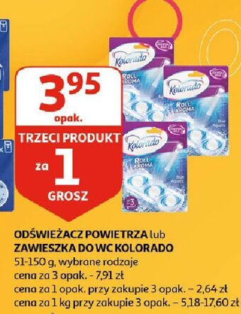 Auchan Kostka do wc blue aquatic kolorado roll aroma oferta