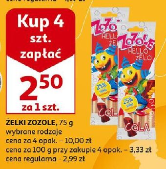 Auchan Żelki hello zelo cola zozole oferta