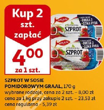Auchan Szprot w sosie pomidorowym graal oferta