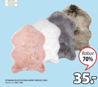 JYSK Dywanik ze sztucznej skóry owczej Taks 60x90cm oferta