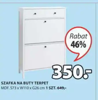 JYSK Szafka na buty Terpet S73xW110xG26cm oferta