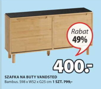 JYSK Szafka na buty Vandsted S98xW52xG25cm oferta
