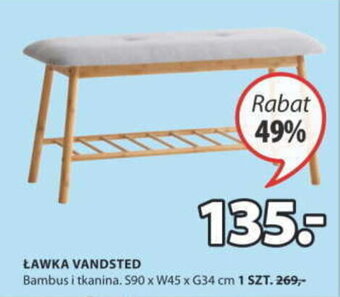JYSK Ławka Vandsted S90xW45xG34cm oferta