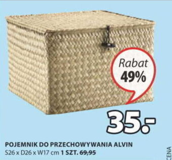 JYSK Pojemnik do przechowywania Alvin S26xD26xW17cm oferta