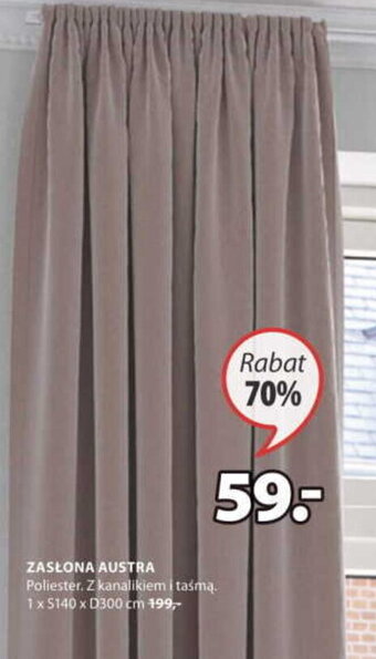 JYSK Zasłona Austra 1xS140xD300cm oferta