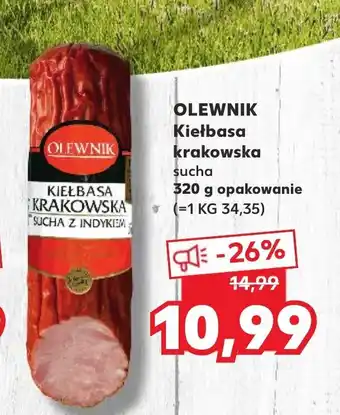 Kaufland Olewnik Kiełbasa krakowska sucha 320g oferta