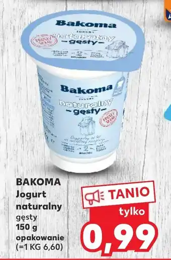 Kaufland Bakoma jogurt naturalny gęsty 150g oferta