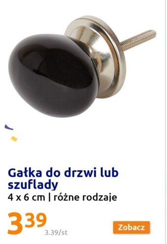 Action Gałka do drzwi lub szuflady 4x6cm, różne rodzaje oferta