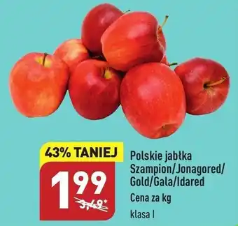 ALDI Polskie jabłka Szampiuon/Jonagored/Gold/Gala/Idared 1kg oferta