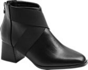Deichmann Czarne botki damskie na obcasie oferta