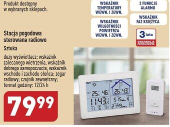 ALDI Stacja pogodowa sterowana radiowo oferta