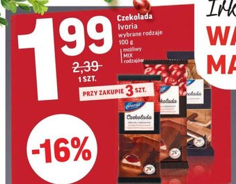 Intermarche Czekolada Ivoria 100g oferta