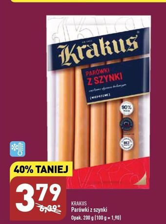 ALDI Parówki z szynki krakus animex oferta