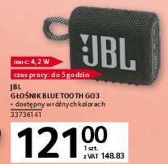 Selgros JBL Głośnik bluetooth GO3 oferta