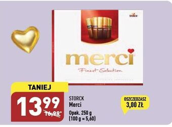 ALDI Bombonierka czerwona storck merci oferta