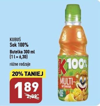 ALDI Sok multiwitamina kubuś 100% oferta