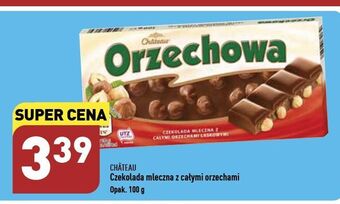 ALDI Czekolada mleczna z całymi orzechami laskowymi chateau oferta