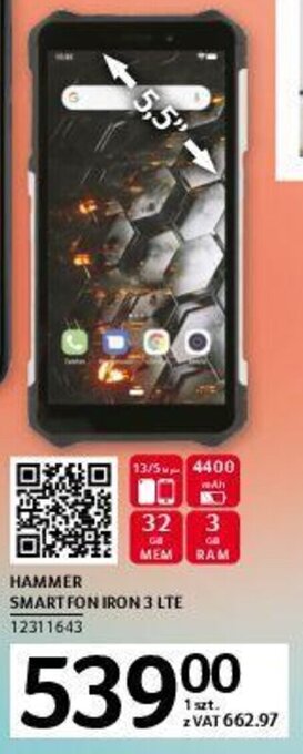 Selgros Hammer Smartfon Iron 3 LTE oferta