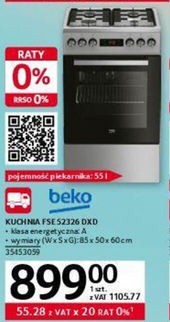 Selgros Beko Kuchnia FSE 52326 DXD oferta