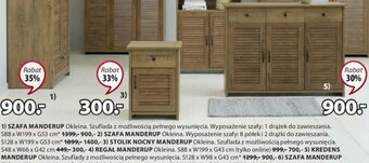 JYSK Manderup Kredens. Okleina. Szuflady z możliwością pełnego wysunięcia. S128xW98xG43cm oferta