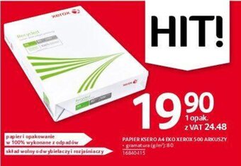 Selgros Xerox papier ksero a4 eko 500 arkuszy oferta