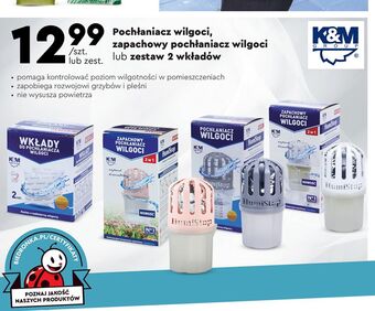 Biedronka Pochłaniacz wilgoci zapachowy bawełna k&m oferta