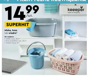 Biedronka Kosz na pranie 30.5 l keeeper oferta