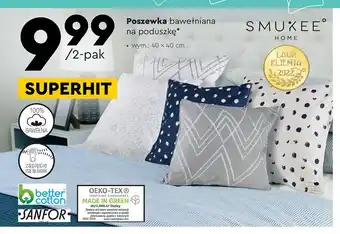 Biedronka Poszewki bawełniane 40 x cm smukee home oferta